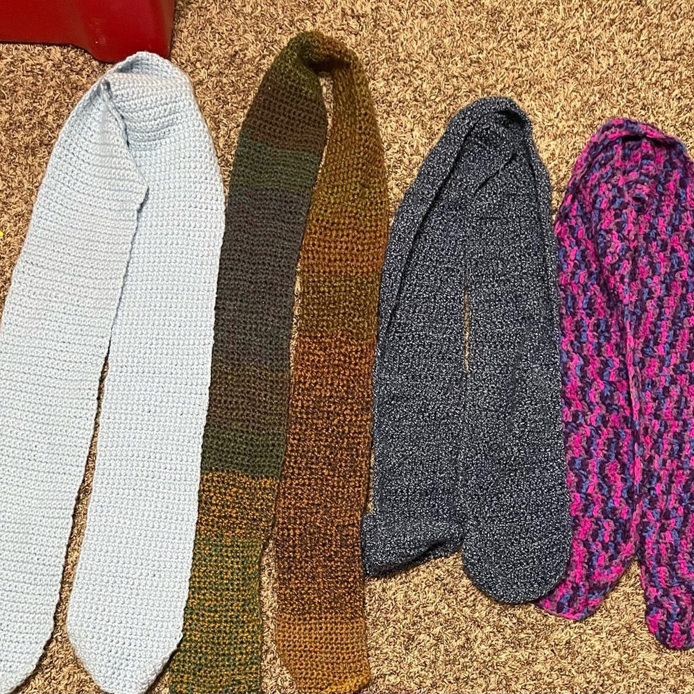 Crocheted scarves